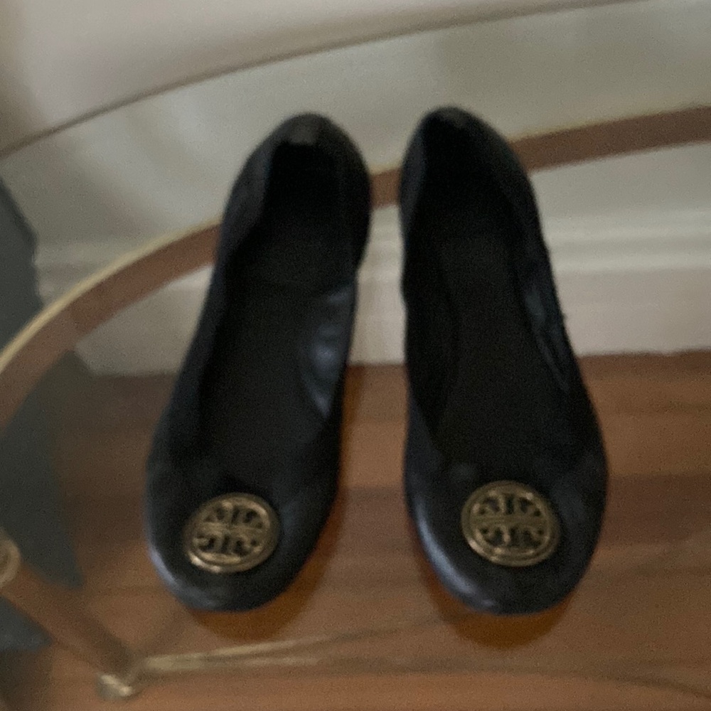 Tory Burch, Caroline Ballet Flat, black , size 8